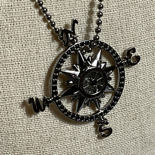 NWT SWAROVSKI x DISNEY Pirate Compass Ship Wheel Pendant Necklace