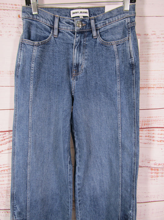 DKNY Jeans Women's Blue High Rise Wide Leg Jeans Size 28
