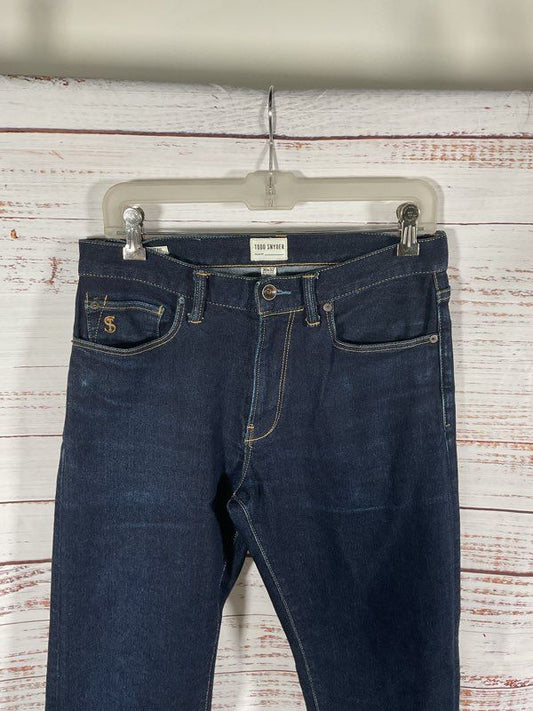 Todd Snyder Men's Straight Fit Stretch 5 Pocket Jeans Size 30x32 Denim Blue