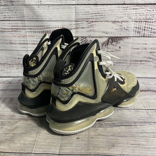 Nike Lebron 19 Royalty White/Metallic Gold Animal Print Athletic Shoe Men's 11.5