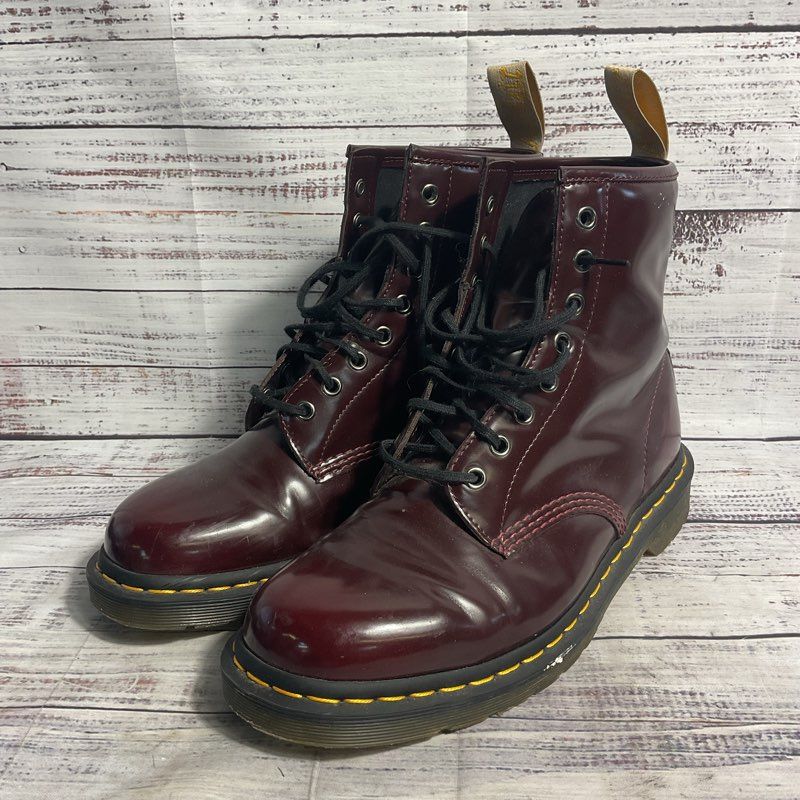 Dr. Martens 1460 Red Vegan Leather Combat Boots 23756 Men's 10/Women's 11 US