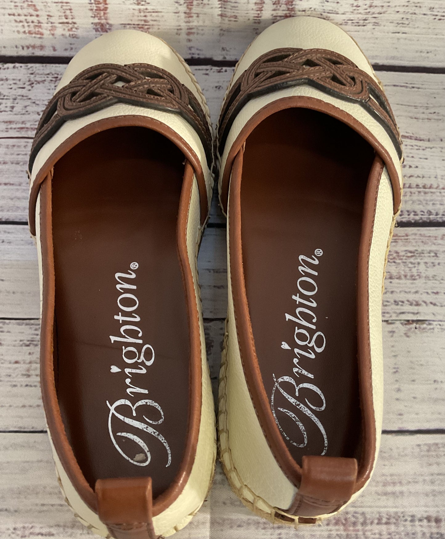 Brighton Leather Evita Espadrilles White 7