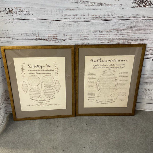 Set of 2 RESTORATION HARDWARE Artwork Prints- FRAMED 23.75" X 29"