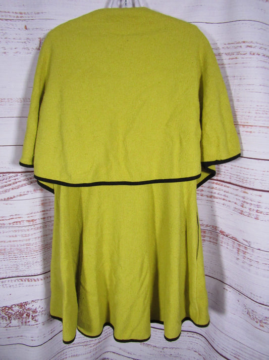 Peoria Emporium Women's Yellow Poncho Cape Jacket Size L