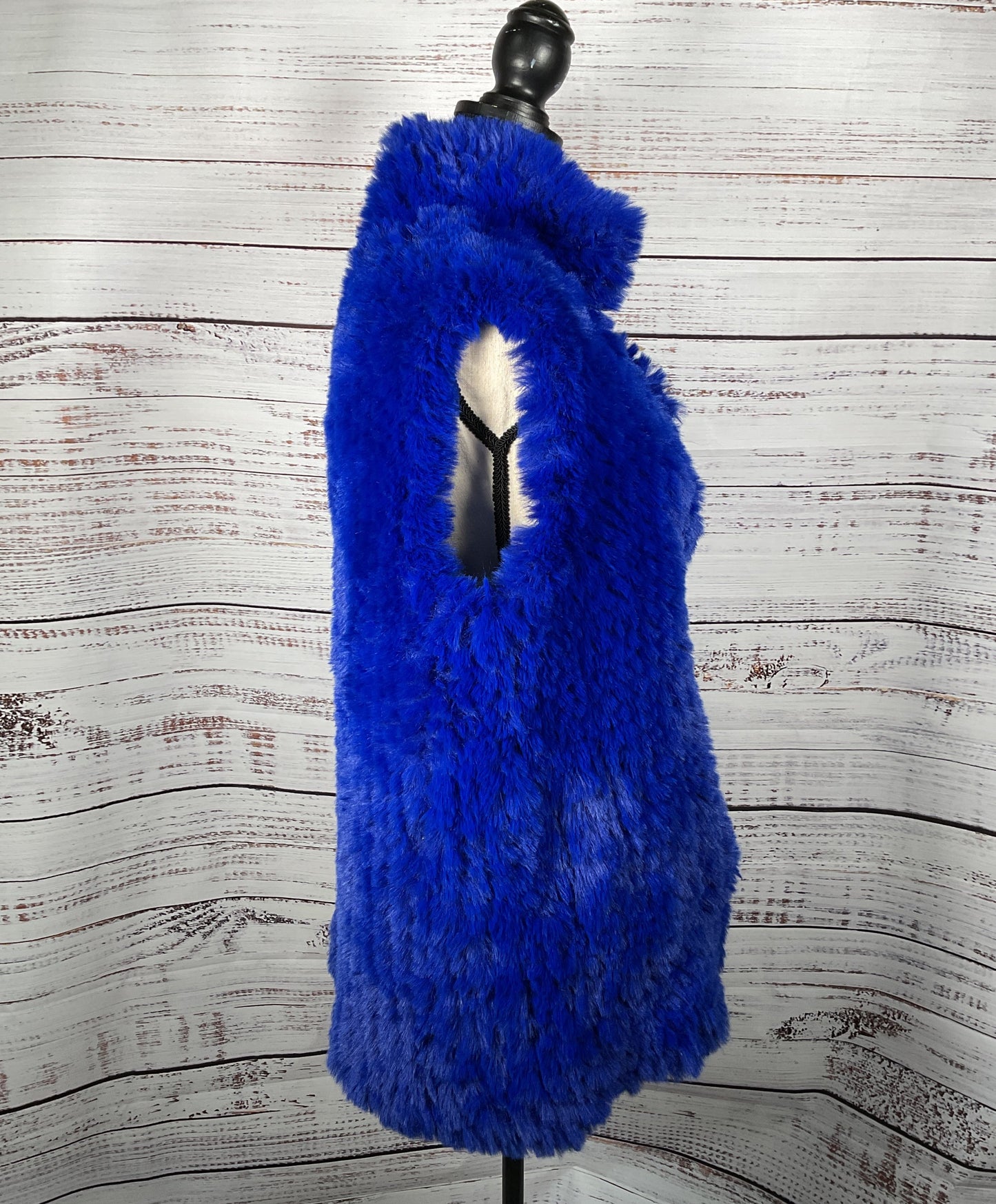 Alex Max Fuzzy Vest Bright Blue OS