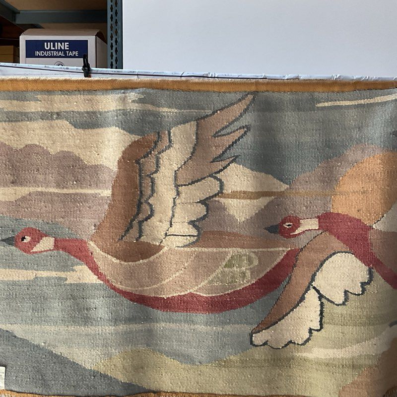 AFRO WEAVERS Wool Mallard Ducks Motif Hanging Tapestry- 42" x 69"