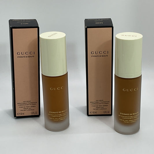 Set of 2 NEW GUCCI Eternite de Beaute 24H Wear Breathable Foundation 380N & 410N