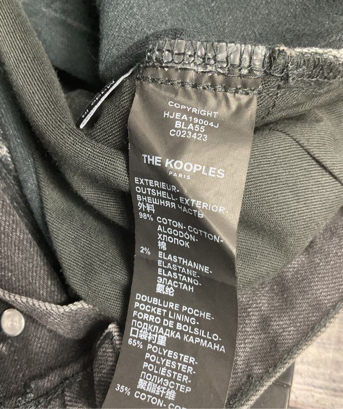 The Kooples Slim Japanese Denim Jeans Black 30