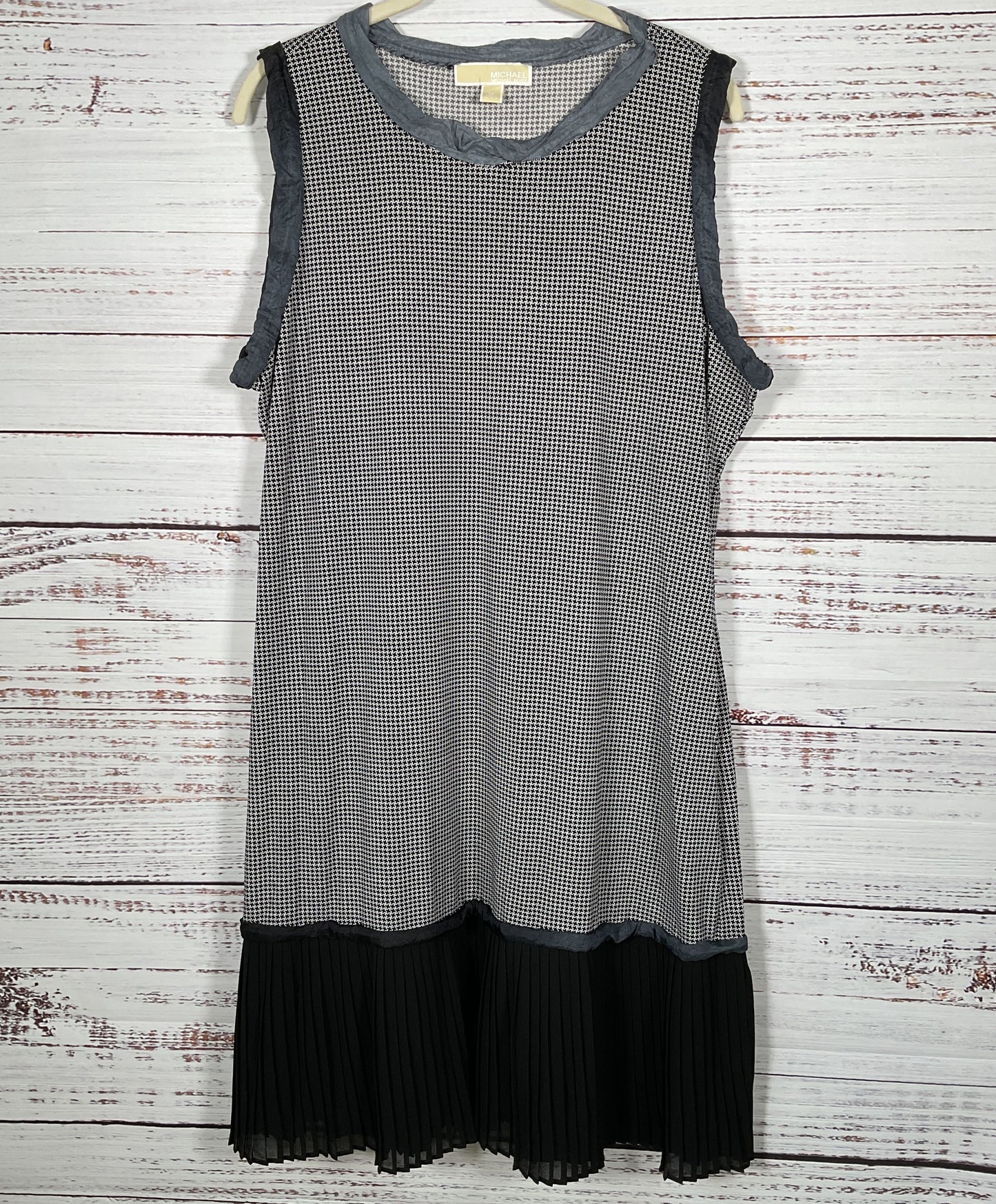 Michael Kors Women's Houndstooth Pleated Dress Size XL
