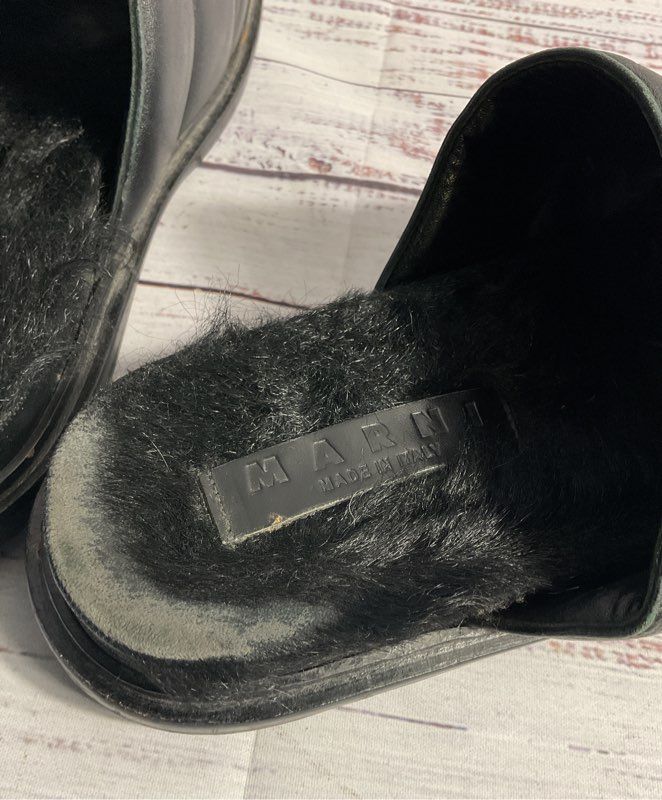 Marni Black Slide Sandal Women 9.5-10