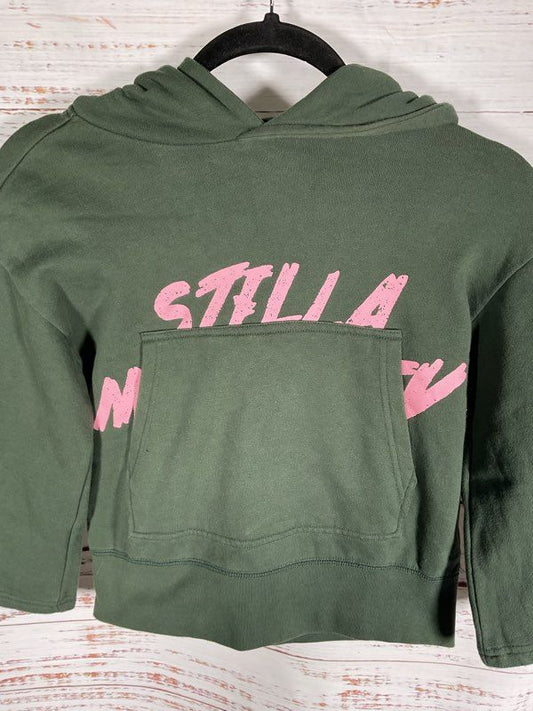Stella McCartney Girl's Green Hoodie Pink Logo Size 6