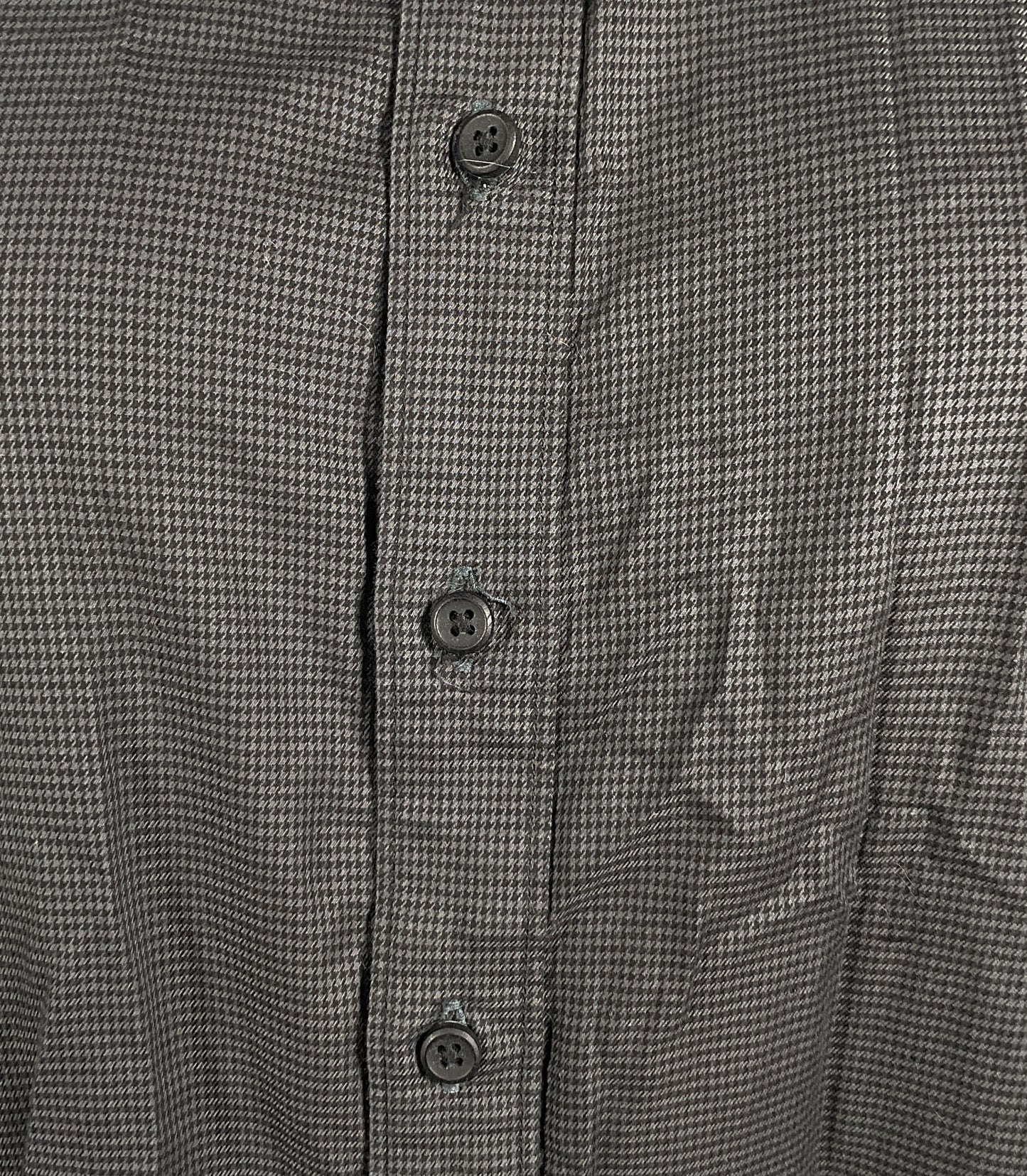 Robert Graham Classic Fit Houndstooth Print Long Sleeve Shirt Black M