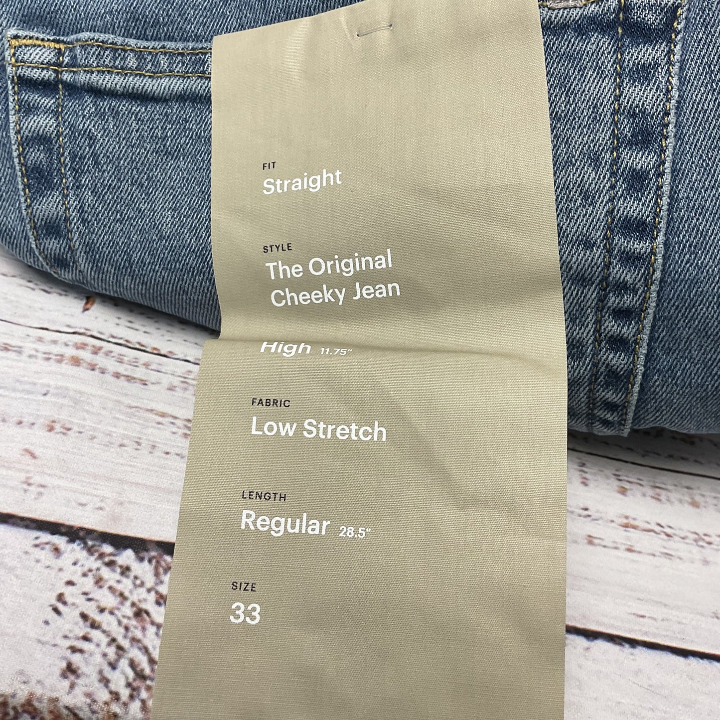 Everlane The Original Cheeky Jean High Waist Low Stretch Pants - Size 33 New