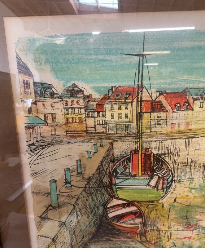 Vintage Boat Port Limited Edition Lithograph #179/275 The Collectors Guild LTD