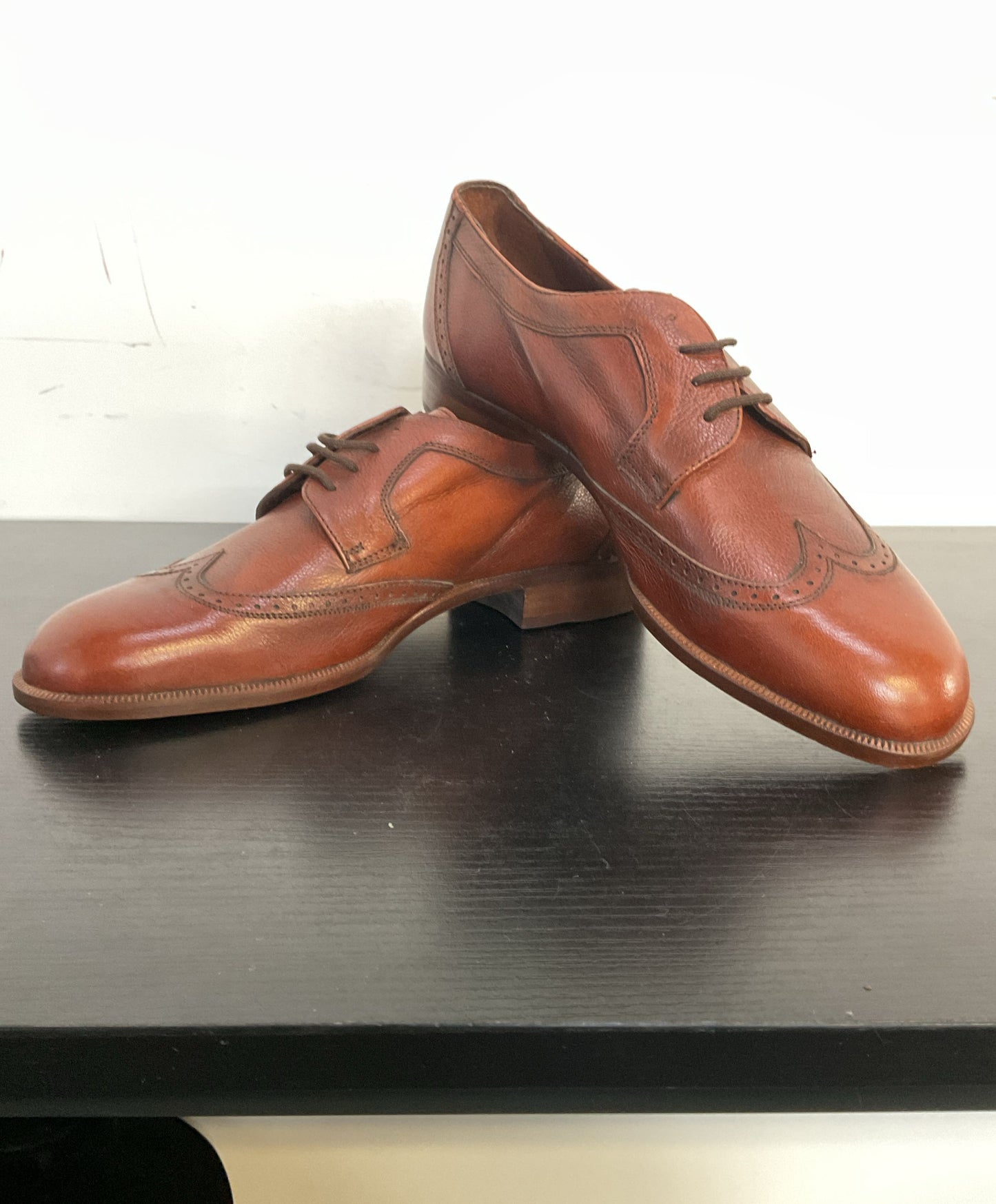 Luis Gonzalo Brown Pala Vega Dress Shoe Men 10 1/2 100% Leather w/ Shoe Tree