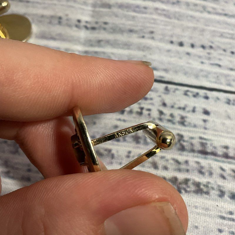 Lot of 8 Vintage Gold Tone Anson Mixed Style Cufflink Sets