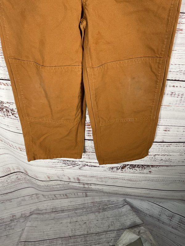 Carhartt Bib Overalls Size 7 Brown Duck Canvas Double Knee Youth