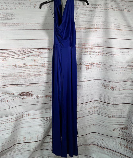 NWT Liv Foster Royal Blue Cowlneck Jumpsuit Size 2 Retail $285