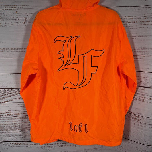 LaFrance Lamelo Ball Neon Orange 1 of 1 Hooded Windbreaker Jacket - Size L