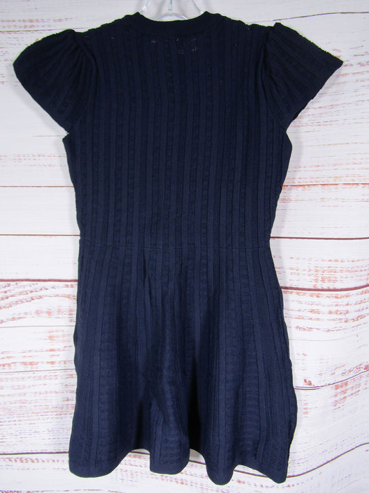 Aqua Girl's Navy Blue Short Sleeve Knit Dress Size XL 14/16