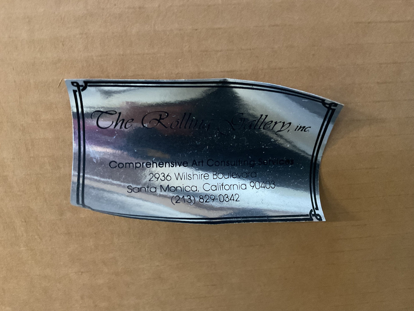 VTG. Blue White Hues Abstract Lithograph- FRAMED 41" X 31.25"