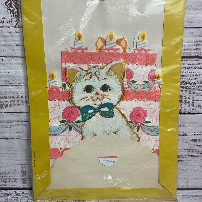 VTG. Gibson Pop Up Paper Centerpiece Bundle (Kitten Kake, Jack In Box, Carousel)