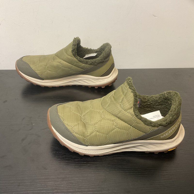 Merrell Antora Green Quilted Sneaker Hiking Shoe Women 7.5