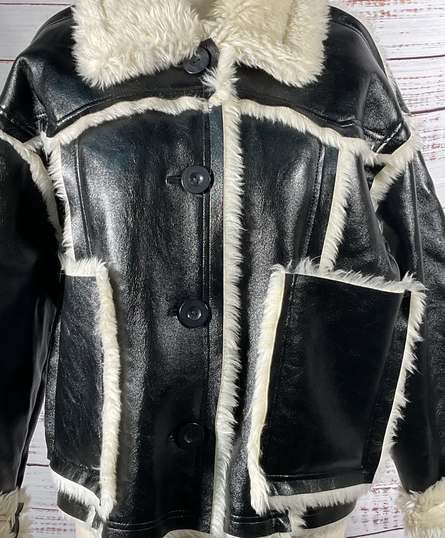 Stand Studio Callie Cropped Faux Leather Jacket Black 40