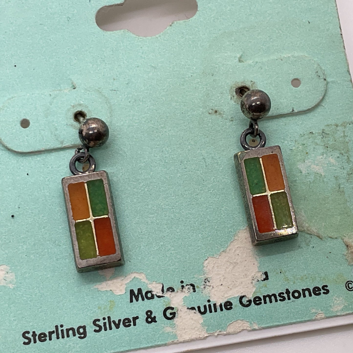 SOUTHWEST SPIRIT Sterling & Gemstone Dangle Earrings & Sterling Gemstone Pendant
