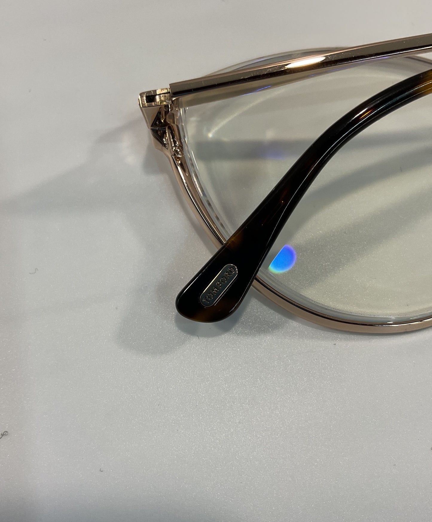 Tom Ford TF5573-B Women's Gold Cat Eye Eyeglasses Frame Made in Italy