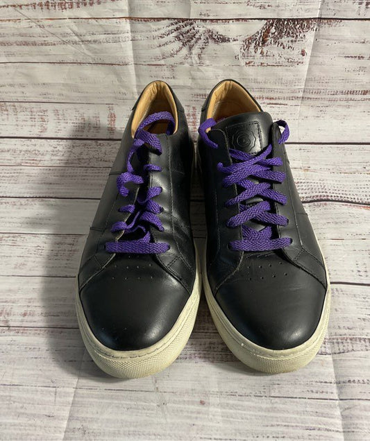 Greats Brooklyn Royale Men's Size 9.5 Black Leather Causal Sneakers Shoes