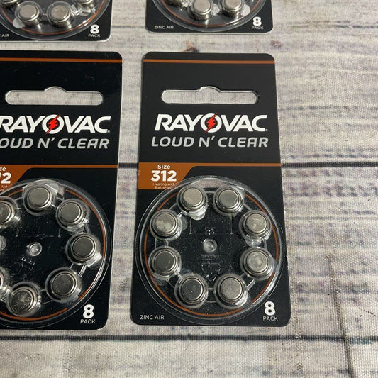 Lot of 160 Rayovac Loud N' Clear Hearing Aid Batteries Size 312 Exp. 3/2025