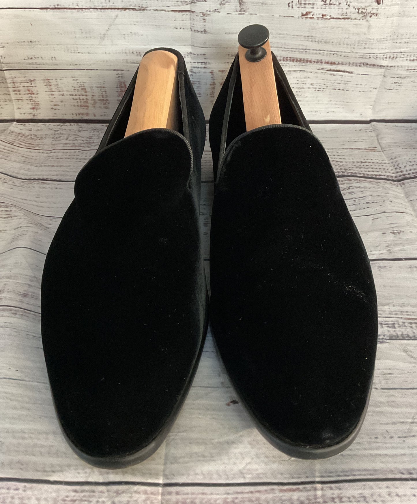 To Boot New York Adam Derrick Bolton Velvet Slip On Loafers Black 9.5