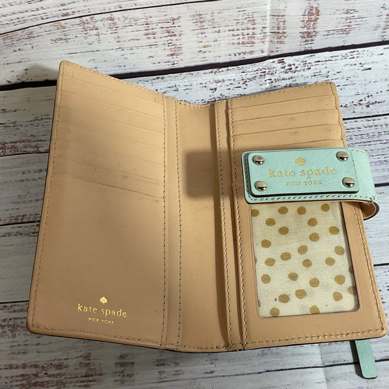 KATE SPADE Leather Seafoam Green Wallet