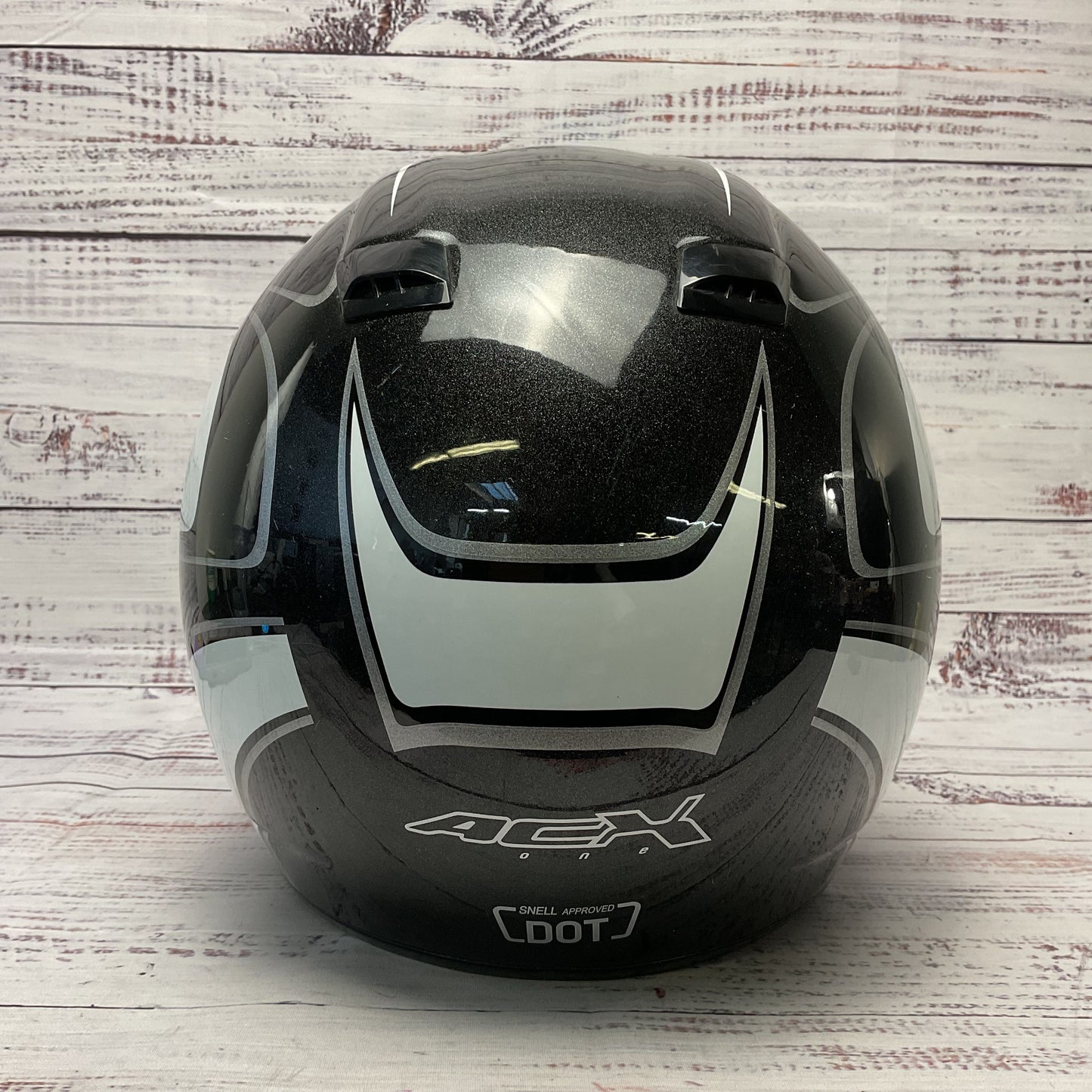 HJC Black White Silver AC-XOne Motocross Motorcycle Dirt Bike Helmet