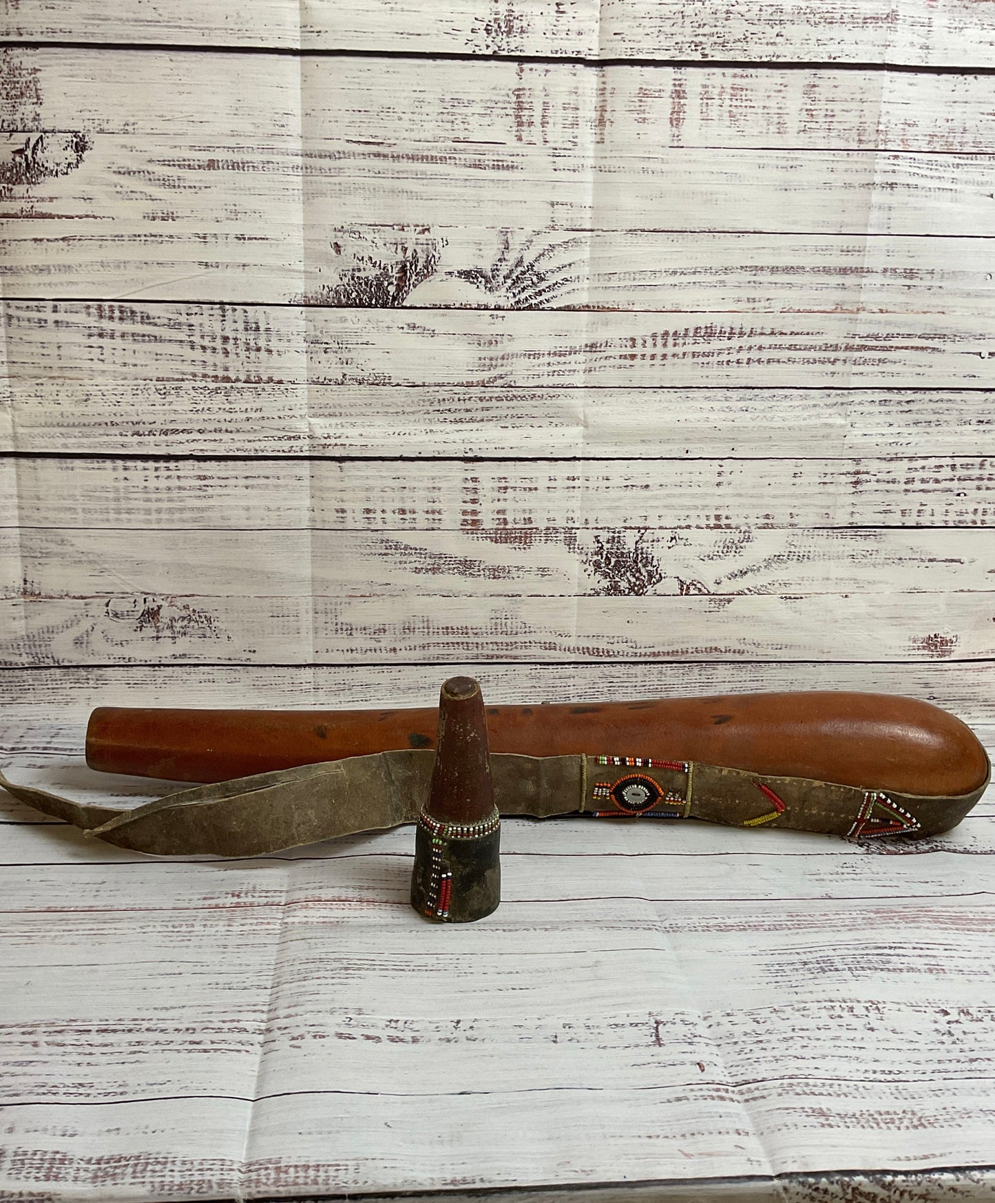 African Maasai Milk Gourd Container