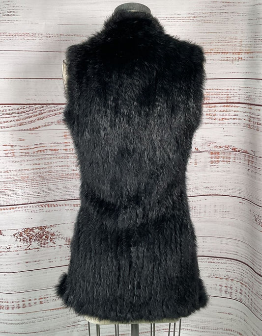 Love Token Rabbit Fur Vest Black M