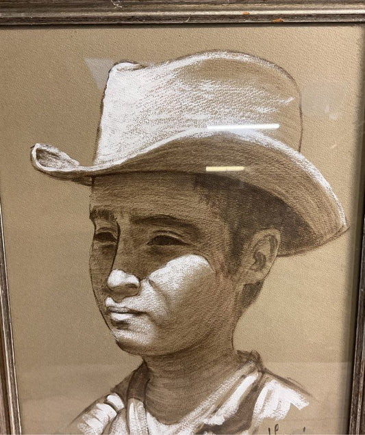 Small Vintage 1971 Signed Jorge Leguizamo Mexico Boy Portrait Art Painting