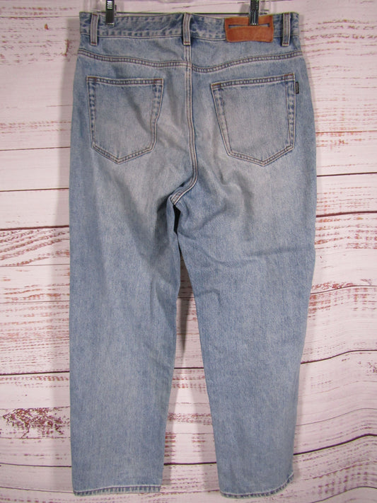 Peacebird Men's Blue Gradient Washed Wide-Leg Jeans Size 34