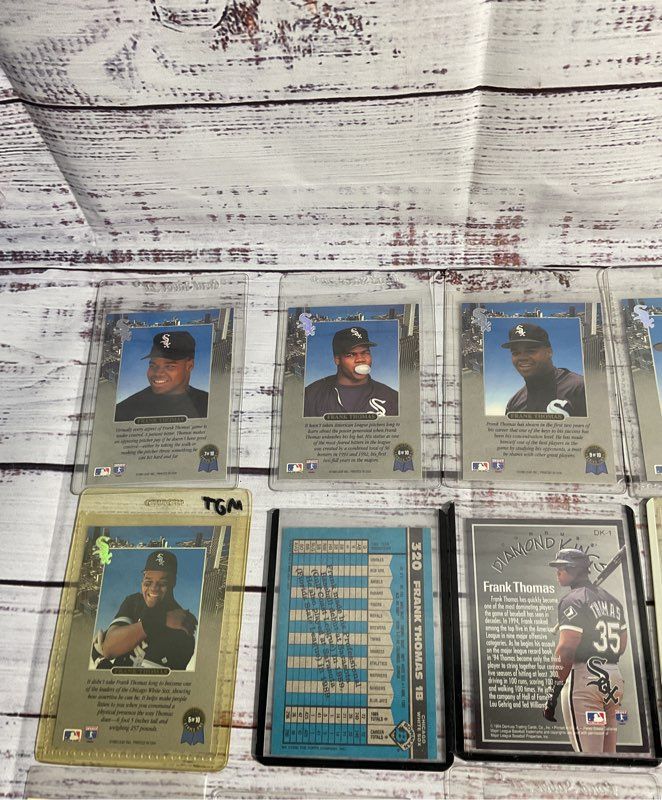 Vintage Lot Of 18 Frank Thomas Mlb Trading Cards