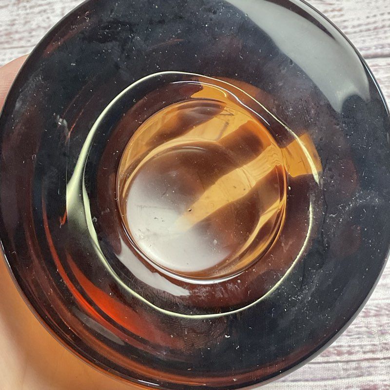 Orrefors "Delight" Amber Glass 4" Votive Candle Holder