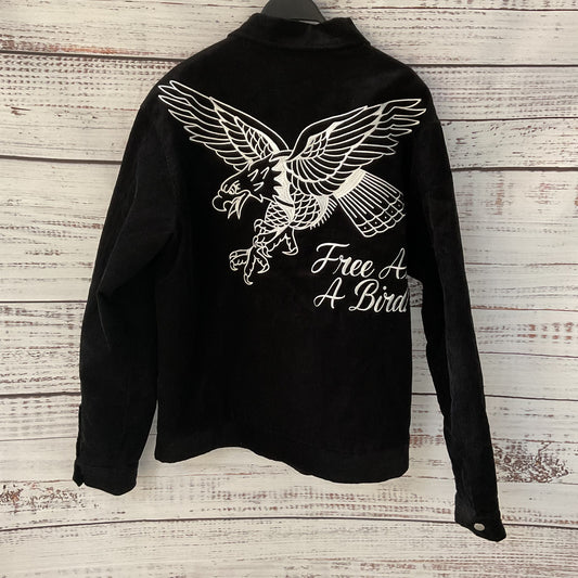 Ransome Clothing Free as a Bird Black Corduroy Embroidered Jacket - Size L