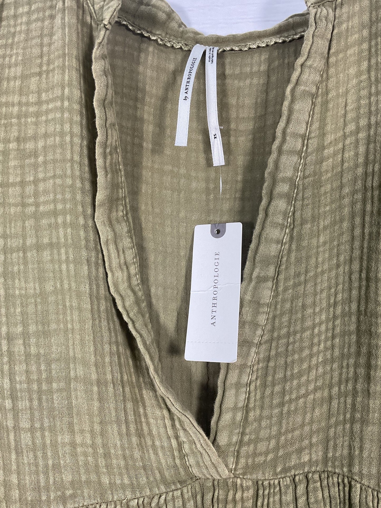 Antropologie Green Short Sleeve Dress NWT - Size XS