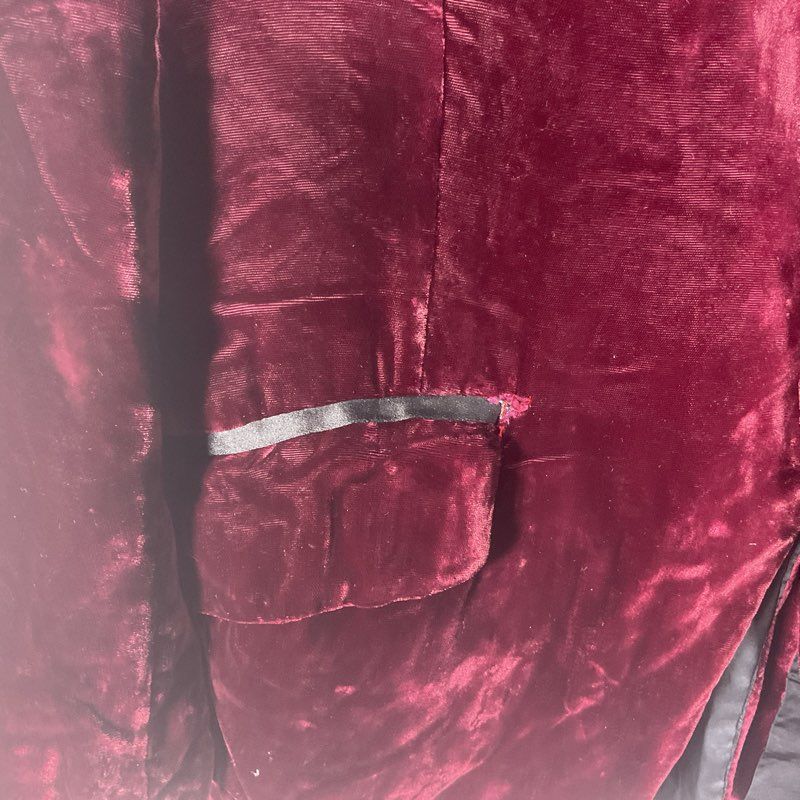 Delton Plum Purple Velvet Peak Lapel Tuxedo Blazer Jacket - Size in Description