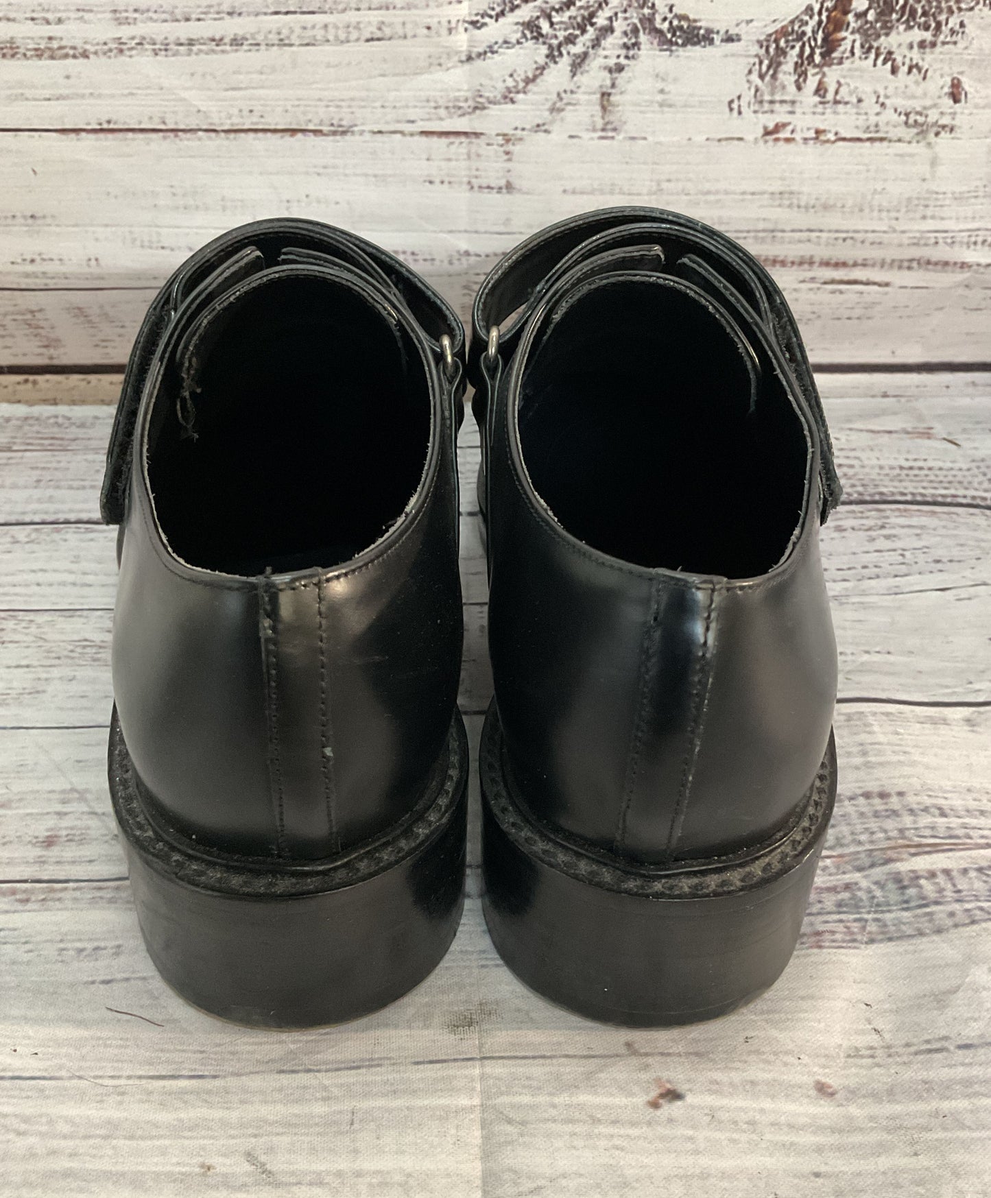Vince Wren Leather Pointed Toe Slip On Oxford Loafers Black 8.5