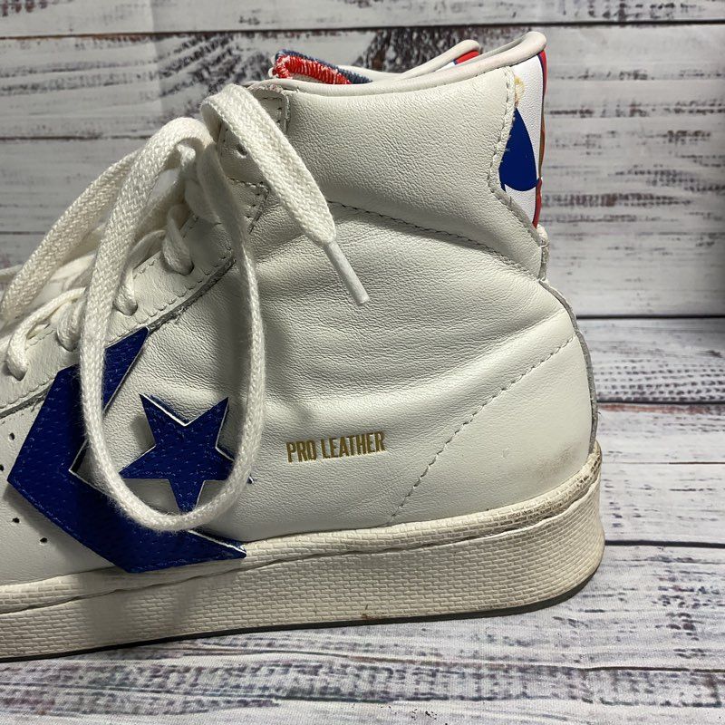 Converse Birth of Flight High Top Leather White/Red/Blue Athletic Shoe Men's 6.5