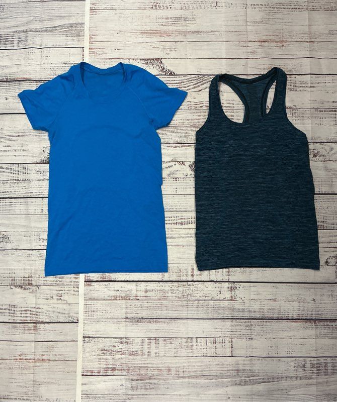 Women's Lululemon Lot of 8 Leggings, Skirt Tops and Sports Bras Size 4