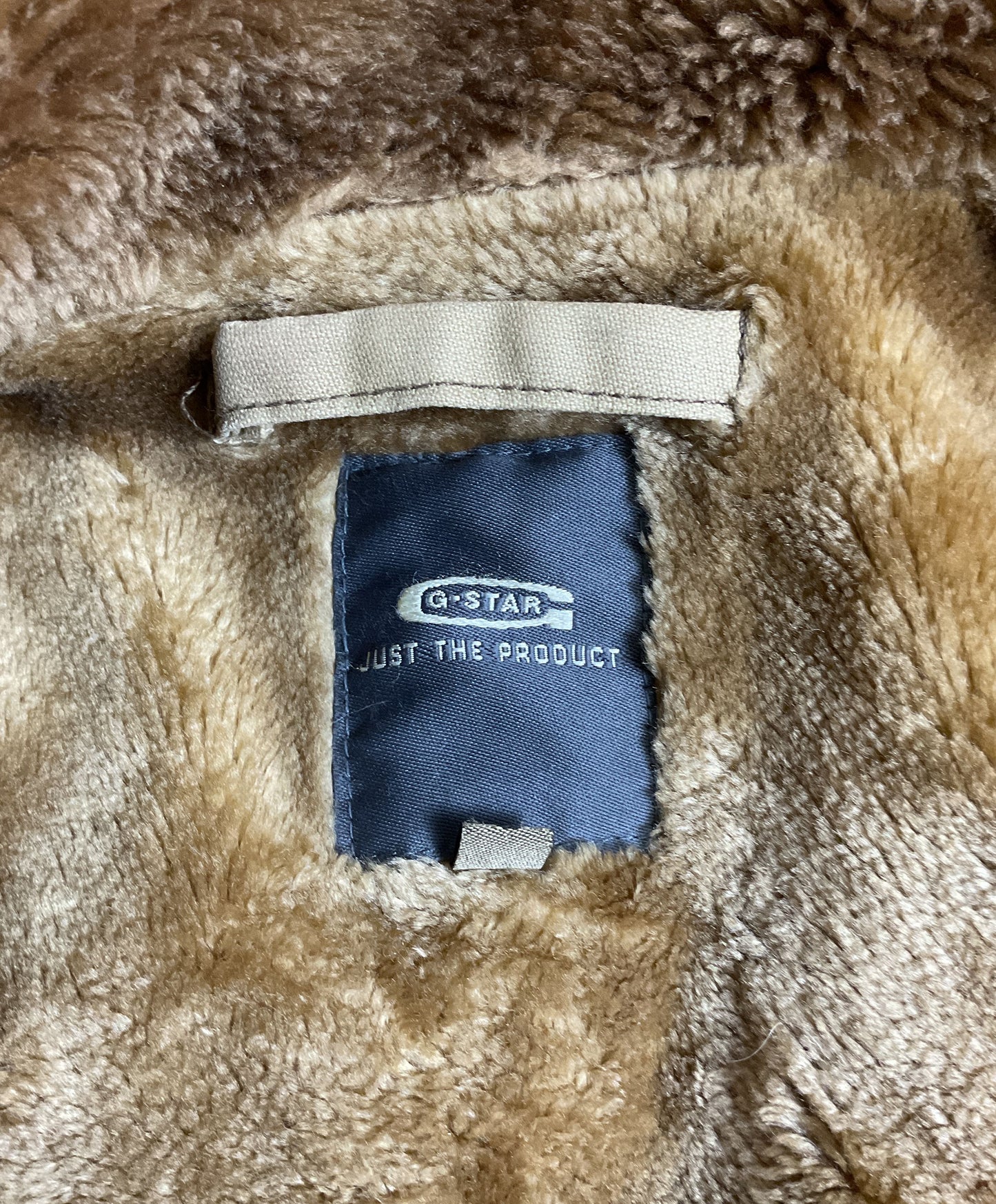 G-Star Beige Fur Lined Zip-Up Jacket Women's - Size Small