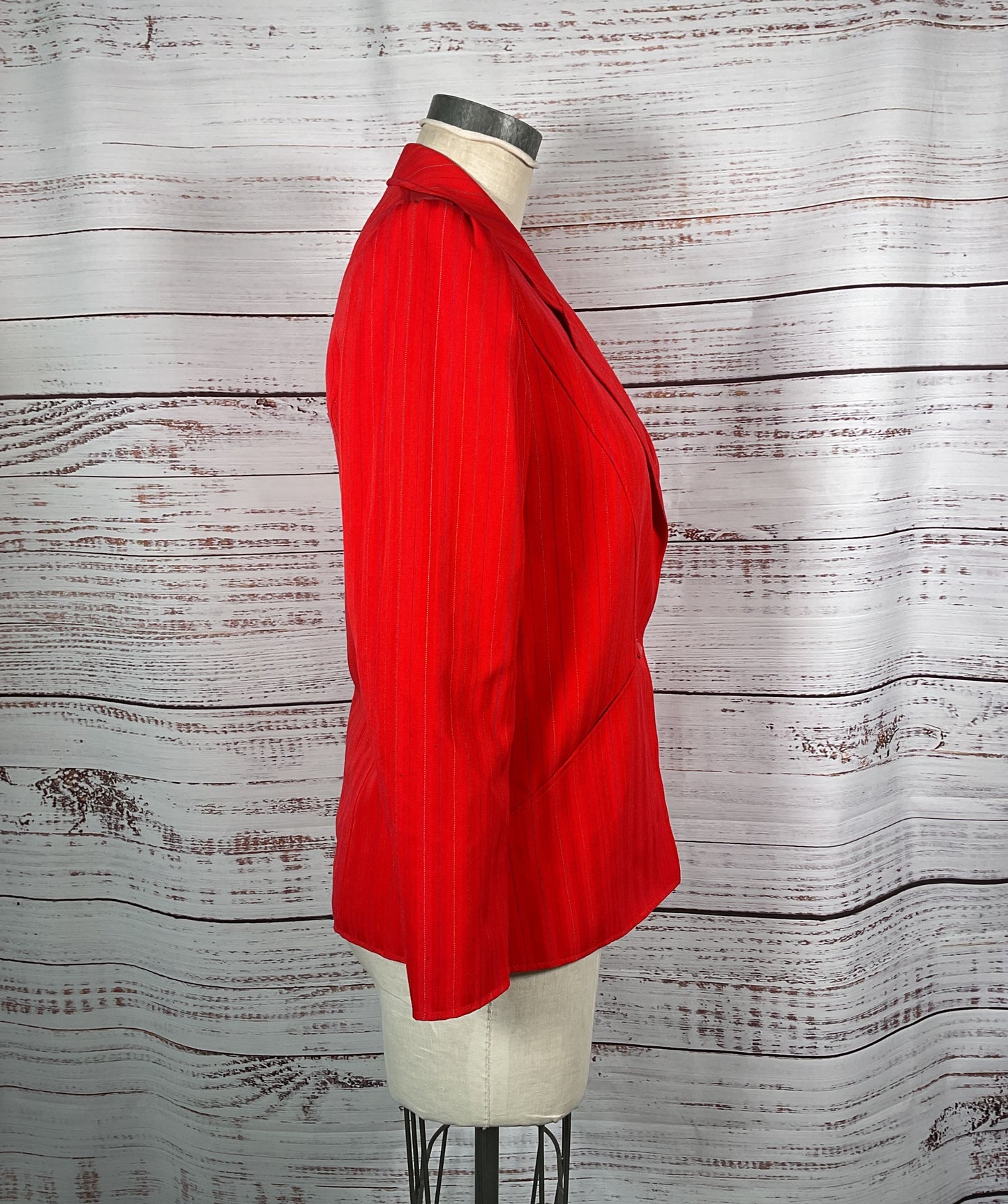 Emanuel Ungaro Red Pinstripe Blazer Women's - Size 10