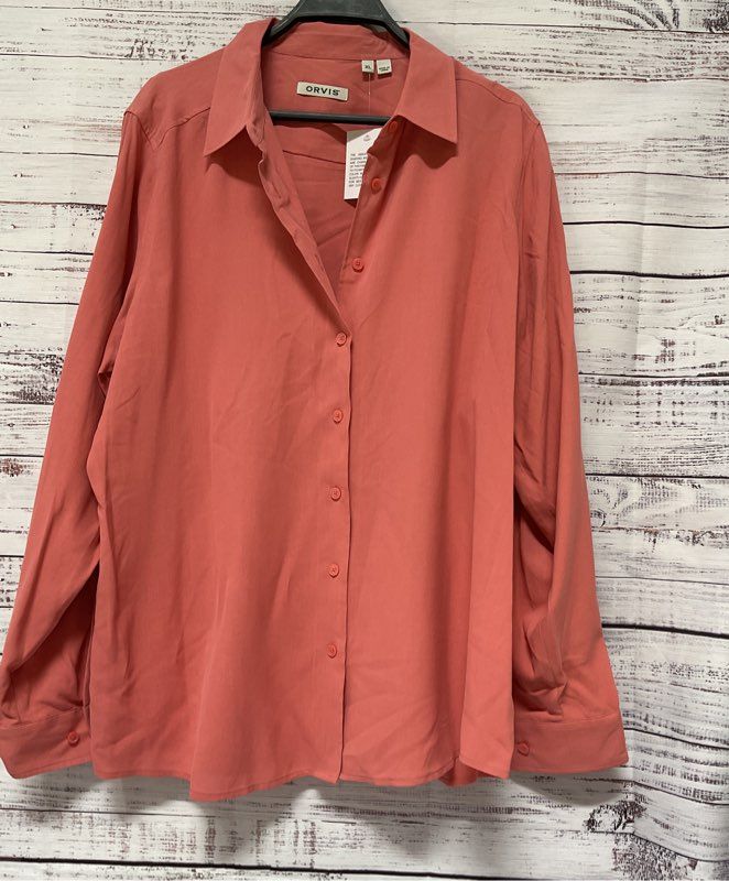 NWT Women's Orvis Coral Blouse Size XL